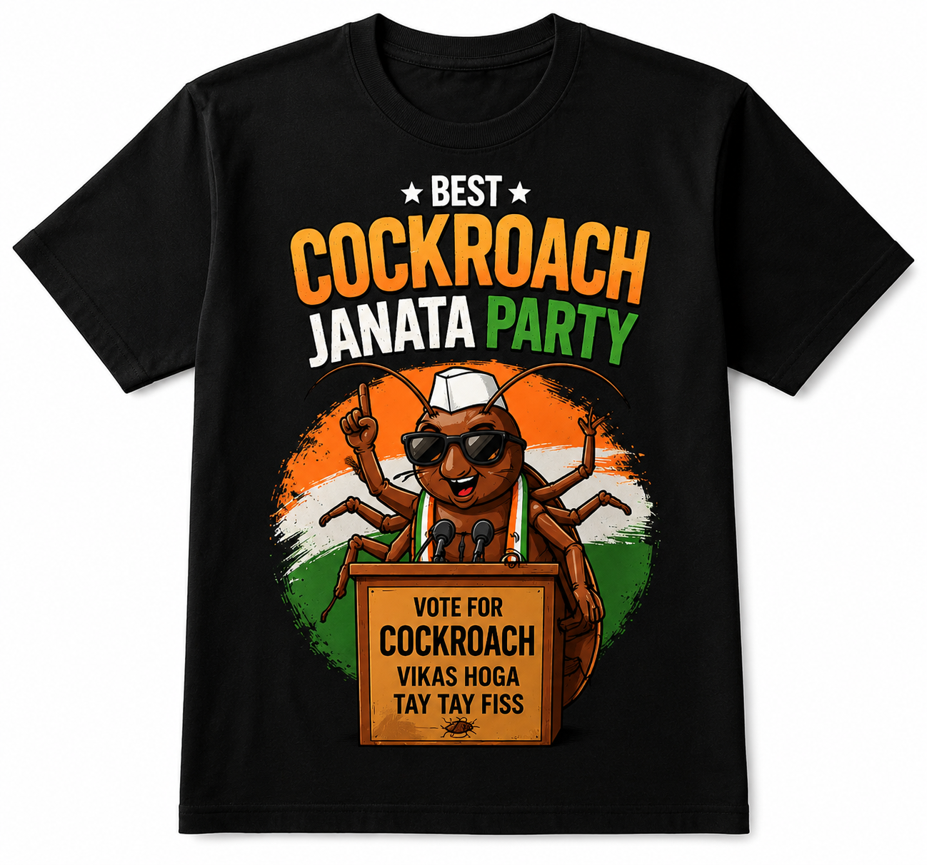 Best Cockroach Janata Party Printed T-Shirt